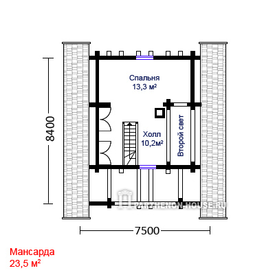 Мансарда дома ДГ 93-7